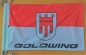 Preview: Vorarlberg mit Wappen & Goldwing, Fahne in der Größe 40 x 26 cm. passend für Fahnenstangen 678-016 (Adler) und 678-016 B (Kugel)
